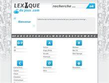 Tablet Screenshot of lexiquedujeux.com